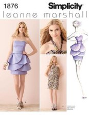 1876 STRAPLESS/PETALS OR NOT DRESS LENGTHS PATTERN 12-20